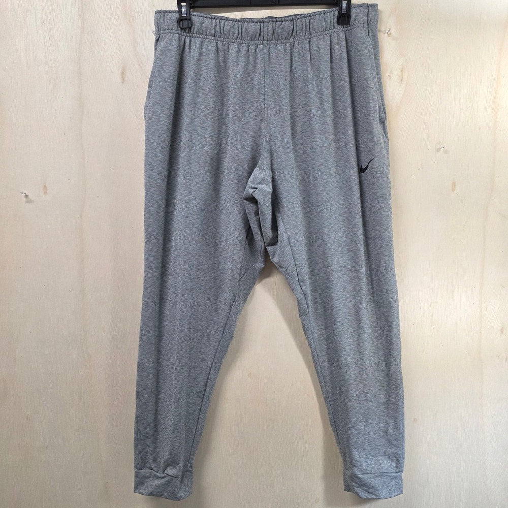Nike Mens Dri-FIT Standard Fit Joggers Heather Gray XXL Training Pants
